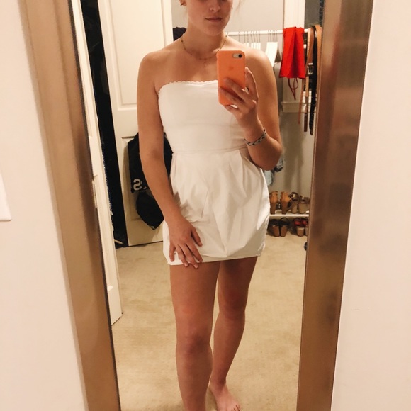 TRIXXI white strapless mini dress - Picture 2 of 3